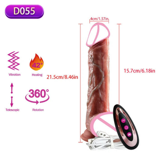 b667b9745b706699 Thrusting Realistic Dildo Vibrator Anal Plug With Vibration Telescc Female For Suction Cup Masturbation Sexhine Sex Toys