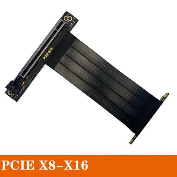 PCIe 3.0 4X 8X 16X Graphics GPU Extension Cable 90 Degree PCI Express X16 Riser Card Adapter Extender Pci-e Flexible Cord