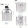 b6825dd64472c1be 4pcs/set,Military Cookware Set Aluminum Alloy Canteen Multi-Functional Water Bottle with Grab Handled Cup Green Canvas