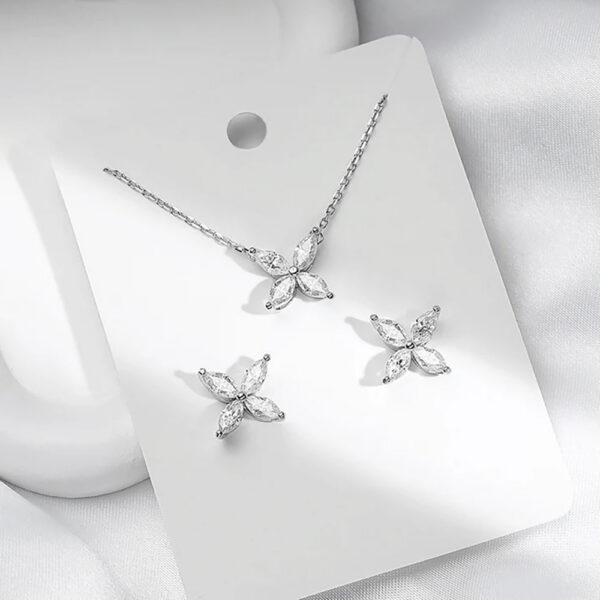 Serenity 1.2cttw 3*6mm Marquise Cut All Moissanite For Women S Sier 4 Stones Horse Eye Diamond Pendant Necklace