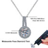 NeeTim 1ct 2ct 5ct D Color Moissanite Diamond Top Quality Gold Plated Drop Pendant Necklace Fine Jewelry Gifts Wholesale