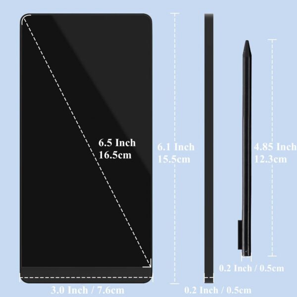 6.5" Full Screen LCD Writing Tablet, Portable Digital Notepad, Lightweight Pocket Design, Ideal For Creative Sketching Drafting