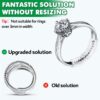 Anpro 15 Pack Size - with 3 Sizes Clear Sizer Adjuster Loose Rings,Spiral Silicone Tightener Set,Invisible Ring Guards(Please See Below Picture for The Steps)