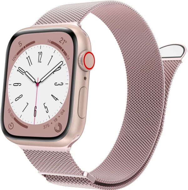 Marge Plus for Apple Watch Band Series Ultra 8 7 6 5 4 3 2 1 SE 38mm 40mm 41mm 42mm 44mm 45mm 49mm Women and Men, Stainless Steel Mesh Loop Magnetic Clasp Replacement for iWatch Bands