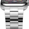 b6ebb03d30866e0d iiteeology Compatible with Apple Watch Band 49mm 45mm 44mm, Upgraded Solid Business Stainless Steel Band for Apple iWatch Series 9/8/7/Ultra,Space Gray