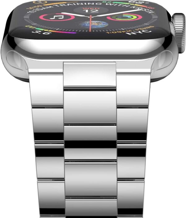 b6ebb03d30866e0d iiteeology Compatible with Apple Watch Band 49mm 45mm 44mm, Upgraded Solid Business Stainless Steel Band for Apple iWatch Series 9/8/7/Ultra,Space Gray