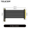 b6ee0b698bbd3594 TEUCER PCIE 4.0 16x Riser Graphics Card Extension Cable 15cm/20cm Flexible 90° Mounting GPU Shielded Extender