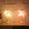 Creative Table Lamp Warm White Light Tree Feather Lampshade Girl LED Wedding Decorative Lights Birthday Gift Home Decor