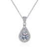 Smyoue 100% Real Moissanite Necklace Women Vvs Round Cut Diamond Pendant for Girlfriend Jewelry S Sterling Sier Gra