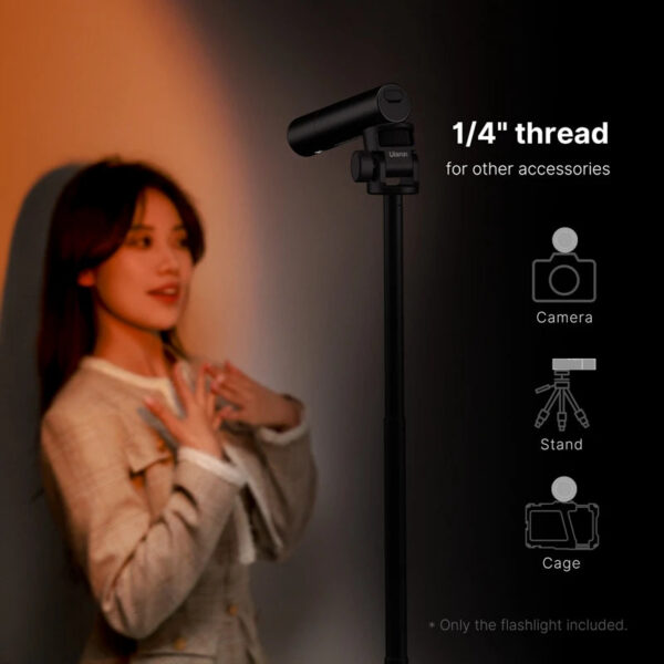 b719de4efa4978c3 Ulanzi LM07 Videography Flashlight Zoomable Photography Light Bi-Color Dimmable Brightness Videolight 2000-8000K CCT for Outdoor
