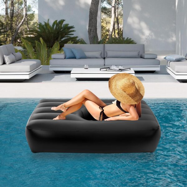 b71e7857e5138a2e BBL Air Mattress with Hole, 72x17in Post-Surgery Inflatable Bed with Electric Pump, Brazilian Butt Lift Recovery, Swimming Pool Floating Bed for Camping Traveling Hiking (Black)
