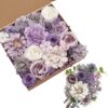 Serra Flora Artificial Christmas Flowers Greenery Combo Box Set Faux Flowers Bulk Flower Leaf with Stems for DIY Tree Ornaments Xmas Wreath Floral Arrangements Centerpieces