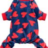 Gnome Dog Christmas Pajamas, Dog Winter Clothes for Small Dogs Girl, Lightweight Velvet Pet Jumpsuit, Cat Outfit, Black, Red, Small