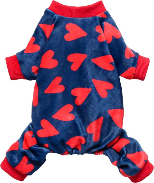 Gnome Dog Christmas Pajamas, Dog Winter Clothes for Small Dogs Girl, Lightweight Velvet Pet Jumpsuit, Cat Outfit, Black, Red, Small