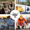 Camping Gas Stove Portable Single Burner 2800W Mini Pocket One-Piece Gas Burner Backpacking Cooking Folding Stove Camping Cookware for Picnic Camping Trekking Fishing Outdoor Activities