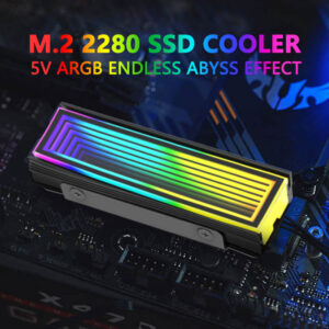 b74b161eda7be0b7 Jumpeak 5V ARGB Sync Computer 2280 SSD M2 Radiator PC RGB M.2 Hard Disk Nvme Cooler Heatsink Endless Abyss Effect
