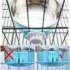 b75920aa32ef7257 Crate Dog Cat Bowls, Removable Stainless Steel Hanging Pet Cage Bowls for Kennel, Water Food Feeder Bowls Cage Coop Cup for Cats, Dogs, Rabbits and Small Animals (Small, Pink)