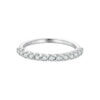 Bamoer U Moissanite Half Eternity Band Round Cut Diamond Sterling Sier Finger Ring Wedding Fine Jewelry Gifts