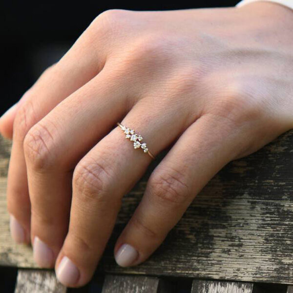b762e3b9a0365138 Lnngy Sterling Sier Moissanite Wedding Bands for Women Round Brilliant Lab Diamond Cluster Ring Anillos Fine Jewelry