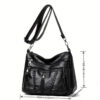 b7714b5680292980 Braided Detail Crossbody Bag, Fashion Multi Pockets Purses, Vegan Leather Shoulder Bag For Middle-aged And Elderly Women