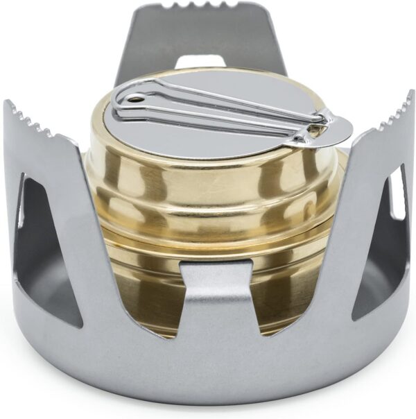 b77163b0d237b7fc Famgee Outdoor Mini Portable Alcohol Stove Burner for Backpacking Hiking Camping Survival (Gold)