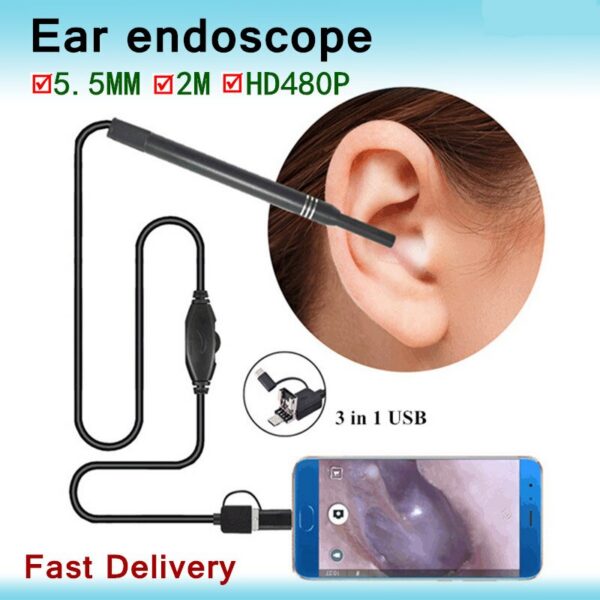 USB HD Mini Camera Electronic Endoscope Cleaner Earwax Removal Cleaning Tool Intelligent Visual Ear Picking Spoon