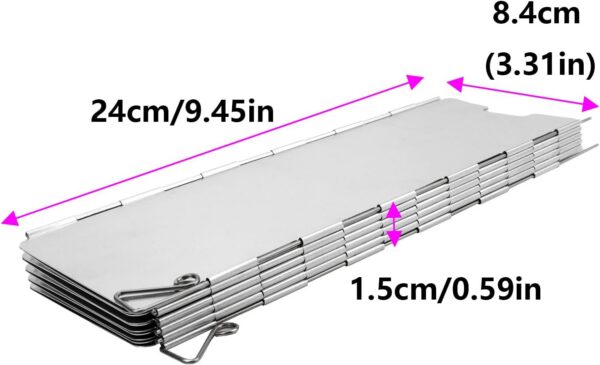 b794faf1d37a073b Semetall Camping Stove Windscreen 10 Plates Folding Outdoor Stove Windscreen Aluminum Camping Stove Windshield with Carrying bag-1Pack(3.3"W*9.5"L)