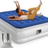 iDOO Air Mattress Queen with Built in Pump, Blow up Mattress, Inflatable Mattress Queen Size for Guests, Home, Camping, 3 Mins Inflation/Deflation, Upgraded Colchones Inflables, Comfort Air Bed