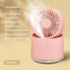 Foldable air cooler spray humidification small dormitory desktop usb charging portable fan