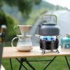 b7b27481d4bf6f5e Odoland Campingkocher Gaskocher mit Adapter und Faltbar Aluminium Gas Campingkocher für Schraubkartusche Gasbrenner Faltbar Camping Kocher für Wandern Picknick Outdoor