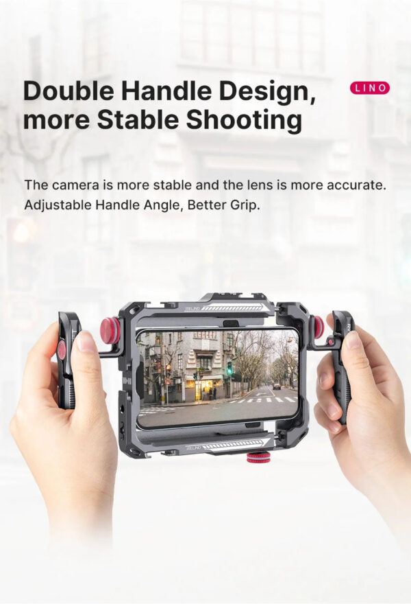 b7b64194e0f70db1 Ulanzi Lino Smartphone Cage for iPhone 16 15 14 13 12 X XR XS Max Mini/Pro/Pro Max Smartphone Handle Grip Phone Vlog Video