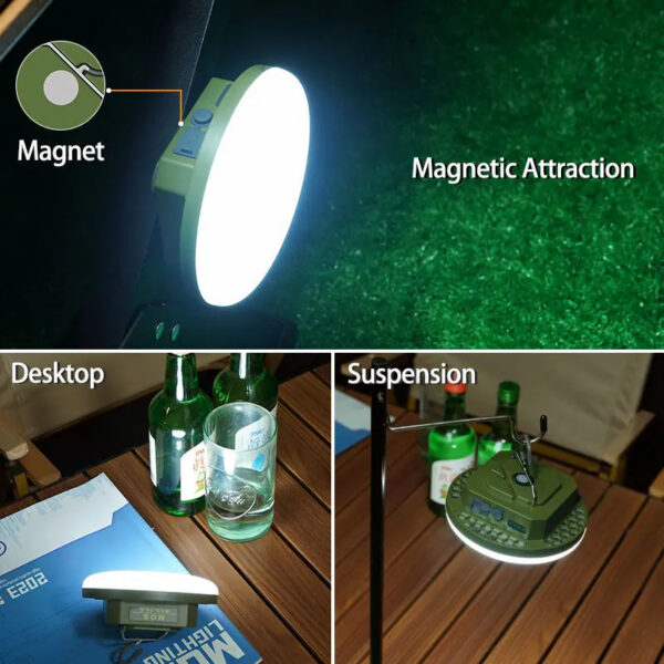 b7bb702b3b1744ad MOSLIGHTING 9900mAh Rechargeable Powerful Light Camping Lantern with Magnet Strong Light Portable Flashlight Tent Lamp Work LED