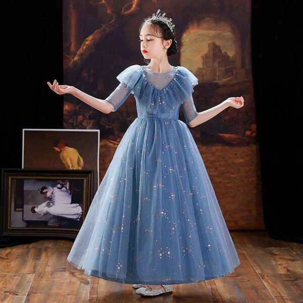 Kids for Girls Costumes Wedding Birthday New Year Party Evening Elegant Princess Summer Children’s Dress 4-12 Yrs K103