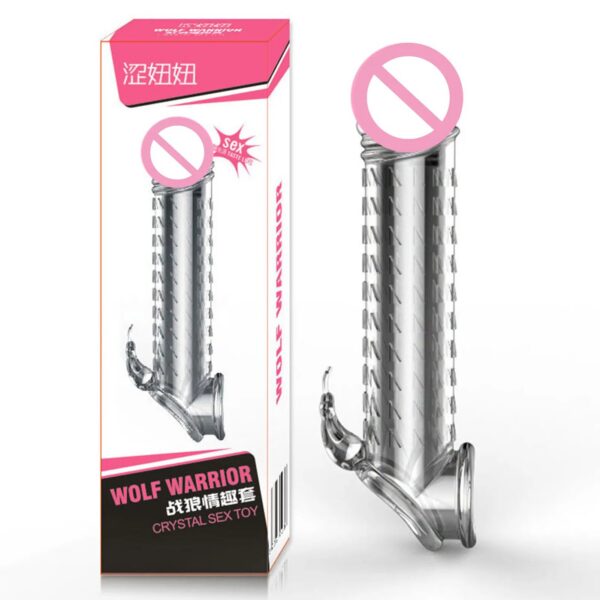 Reusable 3D Condoms Dick Extender Penis Enlarger Cock Sleeves with Dotted Ribbed Foreskin Ring Glans Sex Shop for Men Sex Toys