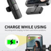 Mini Portable Wireless Tie Microphone Lavalier Mic For Iphone Android MobilePhone Interview Recording Live Vlog Broadcast Gaming
