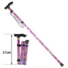 b7d57e595eca05f7 Hiking Camping Mountaineering Printing Walking Stick Telescopic Baton Trekking Poles Folding Cane Crutches Pole Unisex