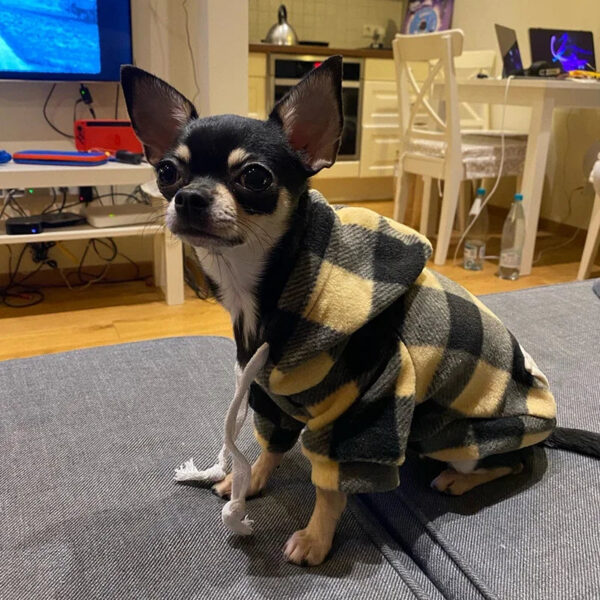 b7dfcf2f457dc5ed Winter Warm Pet Clothes Soft Wool Dog Hoodies Outfit For Small Dogs Chihuahua Pug Sweater Clothing Puppy Cat Coat Jacket