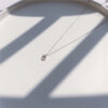 Sterling Sier Necklace Flash Diamond Geometric Double Circle Pendant Female Simple Clavicle Chain Wedding Jewelry Gift