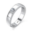 b7e4fc7bb8c1c36a Men's Women's Wedding Original S Sterling Sier 2mm Zirconia Diamond Couple's Engagement Ring Lovers' Fine Jewelry