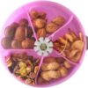 Bird Creative Foraging System Wheel Seed Food Ball Rotate Training Toy for Small and Medium Parrots Parakeet Cockatiel Conure (Clear)