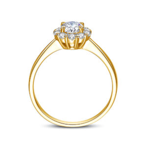 b7ed14d3069269d5 Certified Woman Flower Ring With Moissanite Diamond 0.5ct 5mm Wedding Engagement Rings Pure Sier Women's Jewelry For Girl Gift