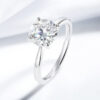 Smyoue White Gold 2ct 100% Moissanite Engagement Ring for Women S Sterling Sier Lab Diamond Promise Wedding Band Jewelry