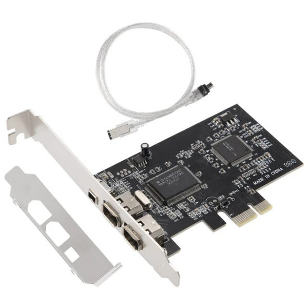 b7f22c57baa82d2d PCI-E PCI Express Card, IEEE 1394 Controller Card With Firewire Cable, For Video, Audio Transmission,Etc