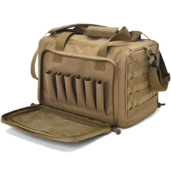 Gun Range Storage Bag Molle System Outdoor Hunting Accessory Nylon Gun Tactical Case Bags Pistol Tool Shoulder Pack Sniper Black