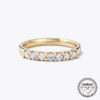 b7f6a234cfc24ac2 sterling sier 2.5mm Rings For Women Wedding D Color Diamond Engagement Band Moissanite Jewelry