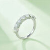 BIJOX STORY 3mm Gemstone Moissanite Rings For Women S Sier Matching Wedding Diamonds Band Stackable Ring White Gold Gift
