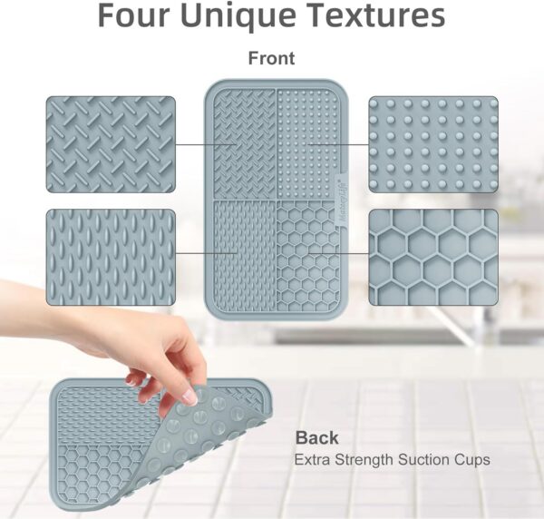 MateeyLife 3PCS Lick Mat for Dogs and Cats with Suction Cups, Dog Lick Mat for Anxiety Relief, Dog Toys to Keep Them Busy, Dog Enrichment Toys for Bathing, Cat Peanut Butter Lick Pad for Boredom