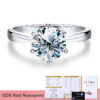 b81a8a3e324d1d7c GRA 0.5ct 1ct Real Moissanite Ring Engagement Wedding Diamond Rings for Women Sterling Sier Quality Fine Jewelry