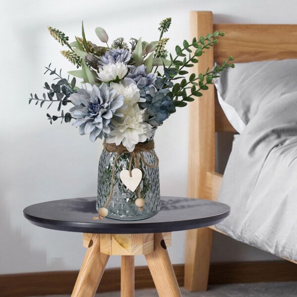 Faux Flowers in Vase,Artificial Flowers in Vase,Table Centerpieces for Dining Room,Flower Centerpieces for Tables,Fake Flowers with Vase,Kitchen Table Decor,Coffee Table Decor