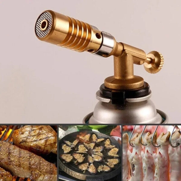 b8432e4253ad9c92 Burner Gas Torch Flame Gun Blowtorch Cooking Soldering Butane AutoIgnition Gas-Burner Lighter Heating Camping